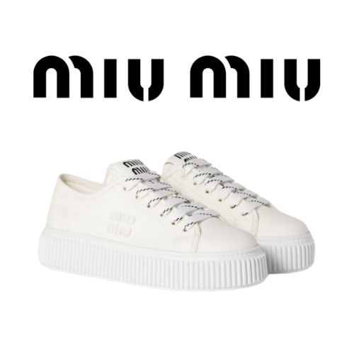 [225~265] MIU MIU 25ss 데님 플랫폼 캔버스 스니커즈