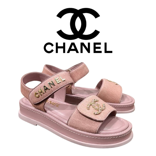 [225~260] CHANEL CC 로고 송치 샌들