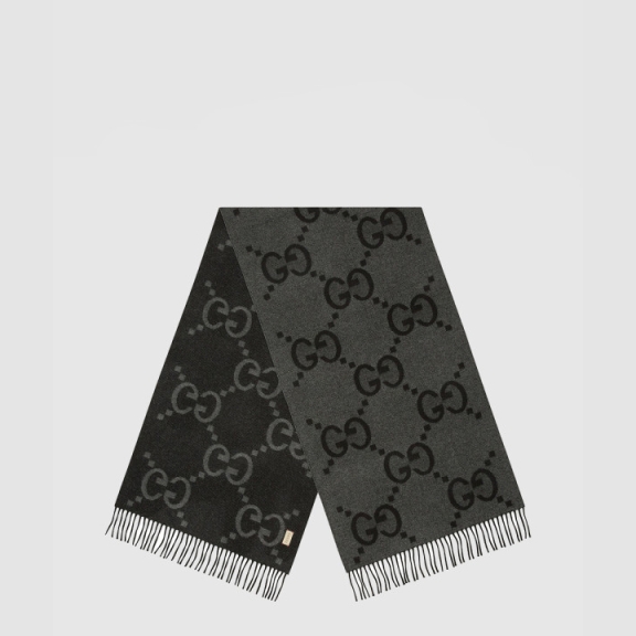 GUCCI_GG 자카드 니트 테슬 스카프_674275