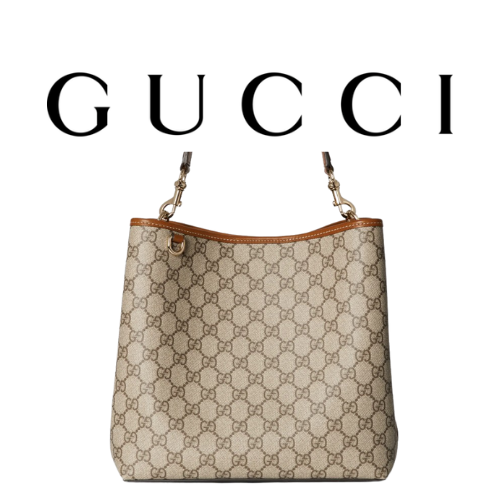 GUCCI GG 엠블럼 미디엄 버킷백