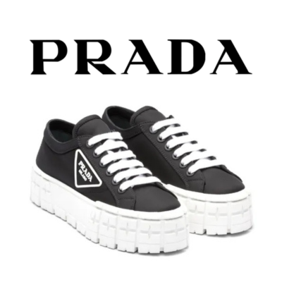 [225~260] PRADA 더블 휠 나일론 개버딘 스니커