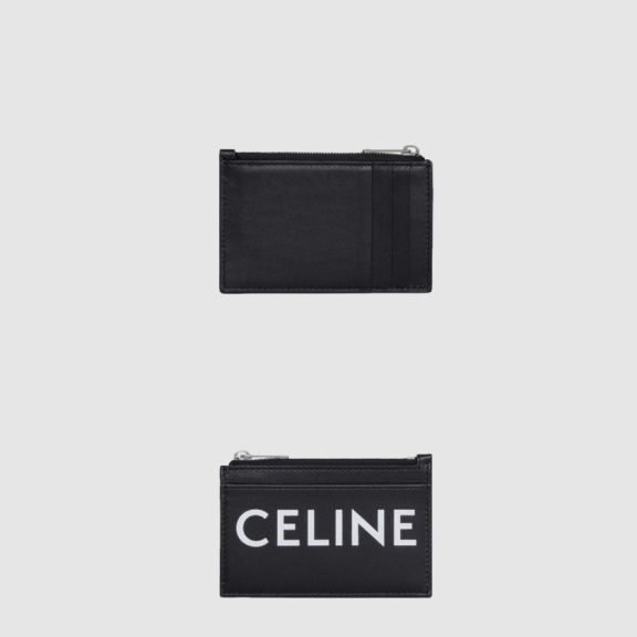 CELINE_트리오페 로고 지퍼 카드 지갑_10F993