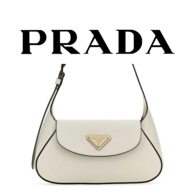 PRADA 브러시드 가죽 숄더백