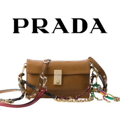 PRADA 참 소프트 사운드 가죽 스몰 숄더백