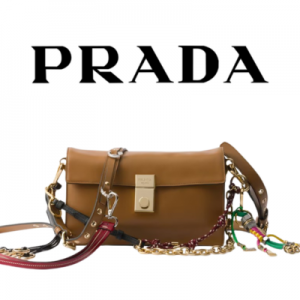 PRADA 참 소프트 사운드 가죽 스몰 숄더백