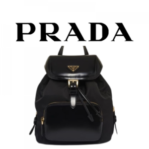 PRADA 브러시드 가죽 백팩