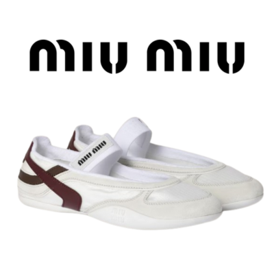 [225~260] MIU MIU 김나지움 테크니컬 스웨이드 발레리나