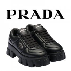 [225~255] PRADA 소프트 패티드 나파 가죽 레이스업 슈즈
