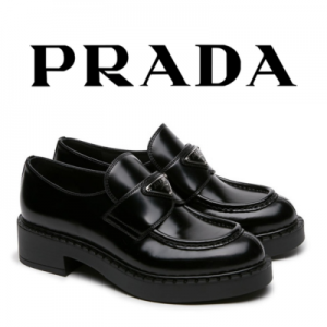 [225~260] PRADA 브러쉬드 레더 로퍼