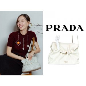 [고민시 PICK] PRADA Slouchy 가죽 숄더백
