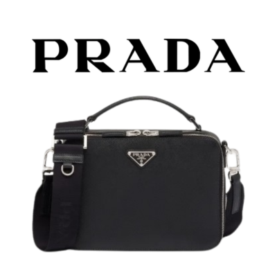 [뷔 PICK] PRADA 브리크 사피아노 가죽백