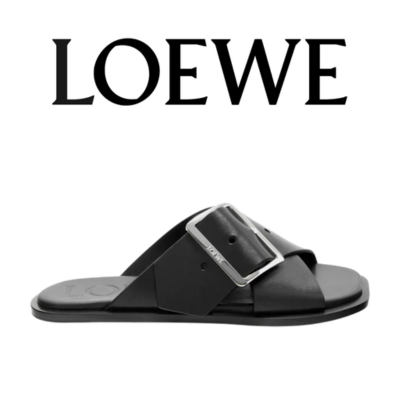 [225~260] LOEWE 페탈 벨트 플랫 샌들
