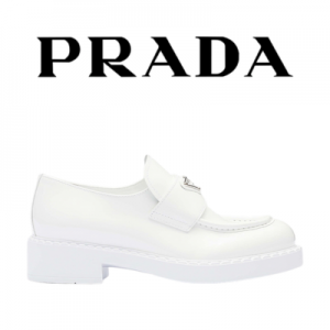 [225~260] PRADA 브러쉬드 레더 로퍼