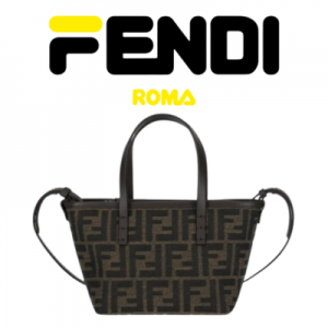 FENDI 롤 FF 자카드 미니 토트백