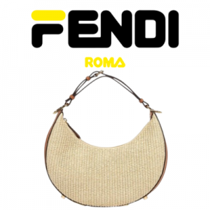 FENDI 그라피 내추럴 스트로 스몰 백