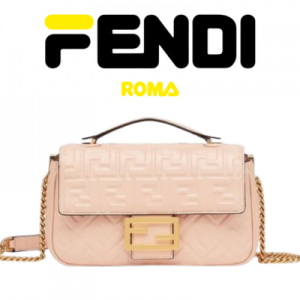 FENDI 바게트 체인 미디 가죽 백