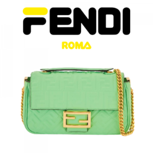 FENDI 바게트 체인 미디 가죽 백