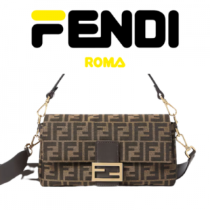 FENDI 바게트 자카드 패브릭 백