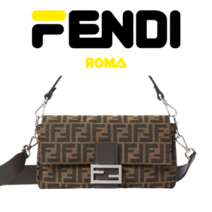 FENDI 바게트 자카드 패브릭 백