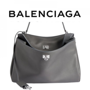 BALENCIAGA 로데오 미디엄 핸드백_그레이 실버