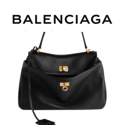BALENCIAGA 로데오 스몰 핸드백_블랙 골드