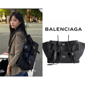 [노윤서 PICK] BALENCIAGA 벨 에어 캐리 올 미디엄 백_블랙 실버