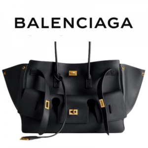 BALENCIAGA 벨 에어 캐리 올 미디엄 백_블랙 골드