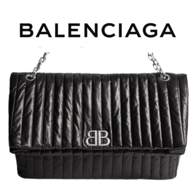 BALENCIAGA 모나코 라지 퀄티드 체인백