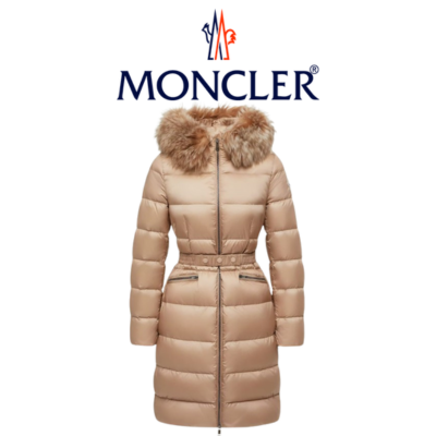 [WOMEN] MONCLER Boedic 후드 트리밍 롱 다운 자켓