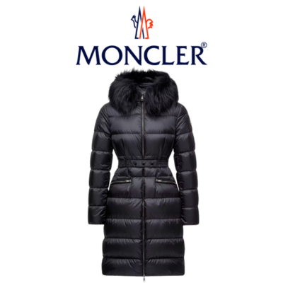 [WOMEN] MONCLER Boedic 후드 트리밍 롱 다운 자켓
