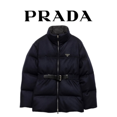 [WOMEN] PRADA 로덴 트라이앵글 벨트 패딩 자켓