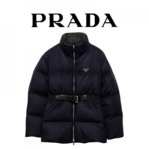 [WOMEN] PRADA 로덴 트라이앵글 벨트 패딩 자켓