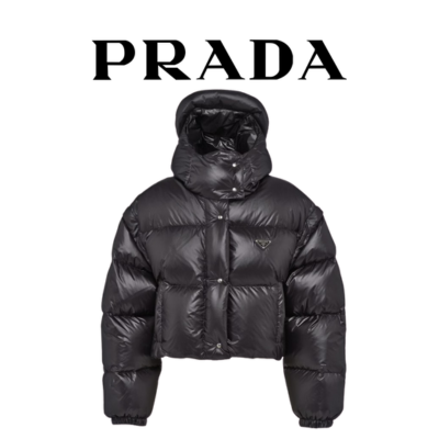 [WOMEN] PRADA 리나일론 컨버터블 크롭 다운 자켓