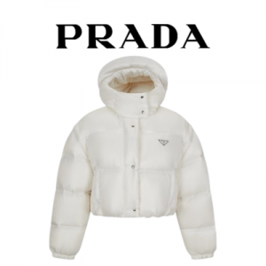 [WOMEN] PRADA 리나일론 컨버터블 크롭 다운 자켓