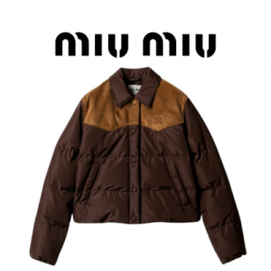 [WOMEN] MIU MIU 퐁제 가죽 다운 자켓