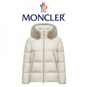 [WOMEN] MONCLER Laiche 후드 시어링 트리밍 다운 자켓