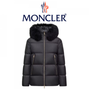 [WOMEN] MONCLER Laiche 후드 시어링 트리밍 다운 자켓
