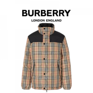 [남녀공용] Burberry 체크 리버시블 패딩 자켓